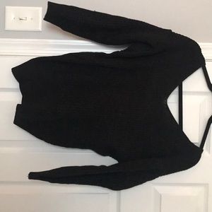 Black Cable Knit Sweater